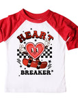 Heart Breaker Boys Retro Valentines Raglan