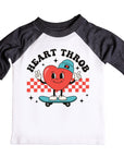 Heart Throb Boys Retro Valentines Raglan