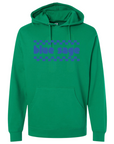 Blue Sage Check - Midweight Hooded Sweatshirt - Adult