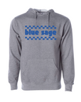 Blue Sage Check - Midweight Hooded Sweatshirt - Adult