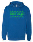 Blue Sage Check - Midweight Hooded Sweatshirt - Adult