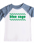 Blue Sage Check - Jumpin' Jaks Raglan - Toddler/Youth