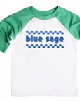 Blue Sage Check - Jumpin' Jaks Raglan - Toddler/Youth