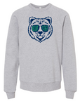 Blue Sage Bear - Bella+Canvas Sponge Fleece Raglan Crewneck Sweatshirt- Youth/Adult