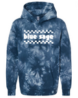 Blue Sage Check - Mid-weight Tie-Dyed Hooded Sweatshirt - Youth/Adult