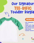 CLEARANCE - Toddler TEE-RIFIC 3/4 Sleeve Raglan